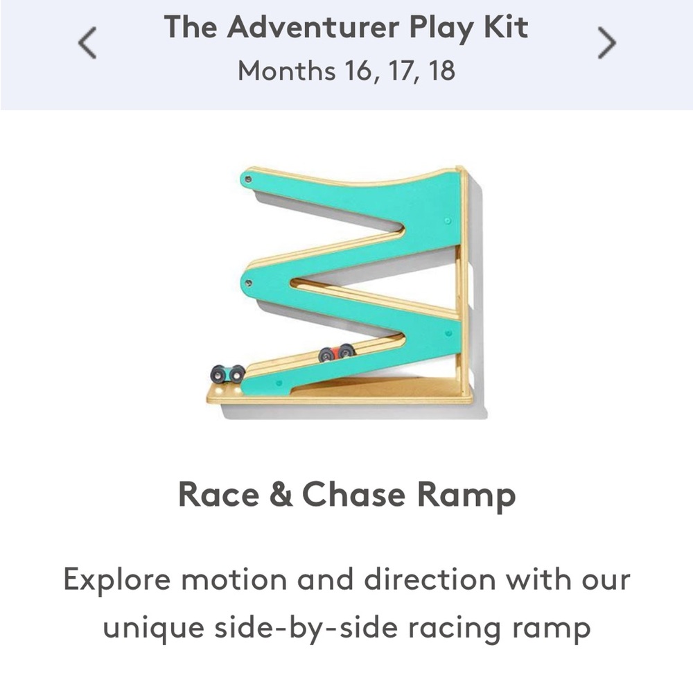 Lovevery racing cars ramp